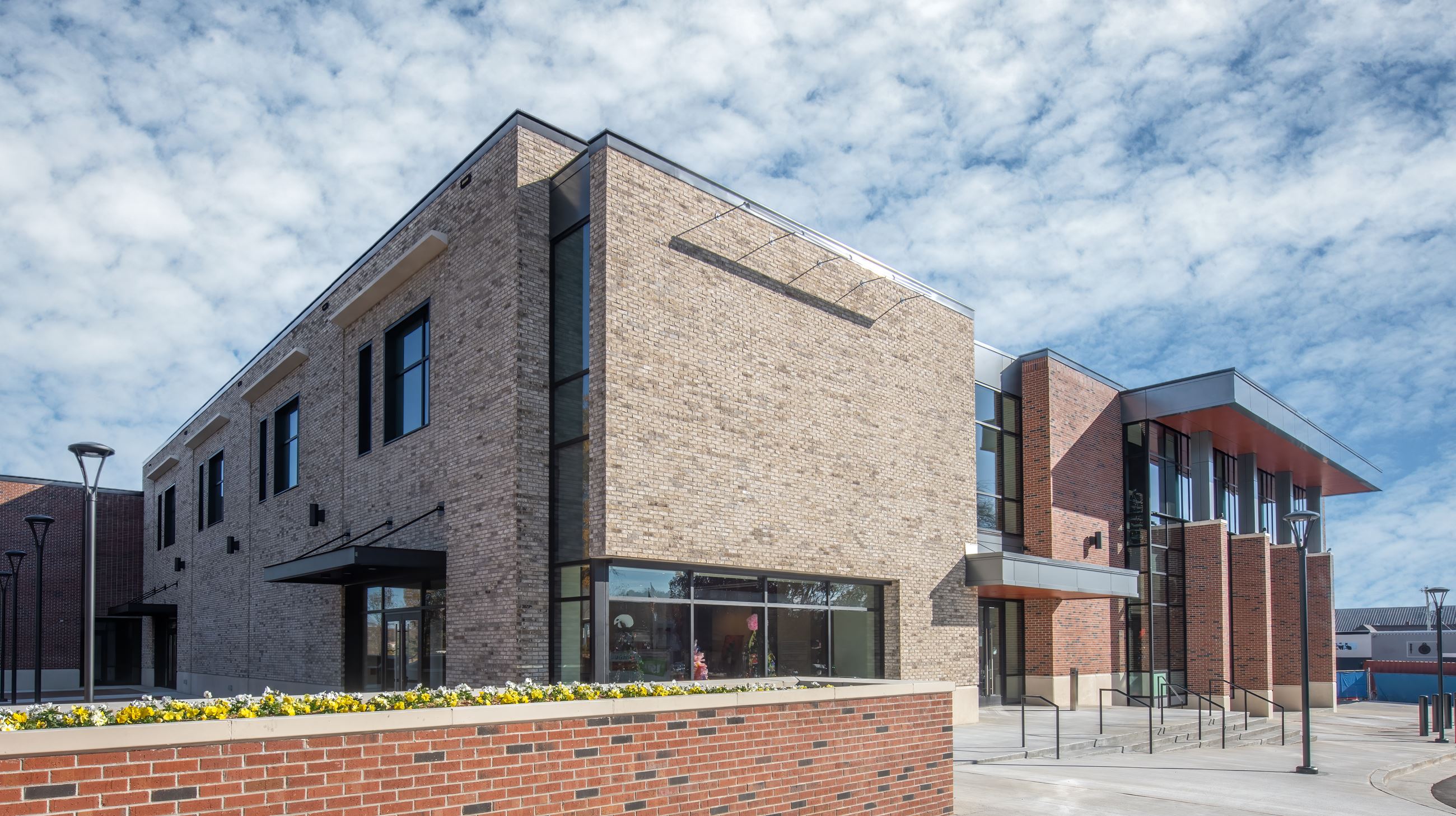 Exterior of brick building in Lawrenceville